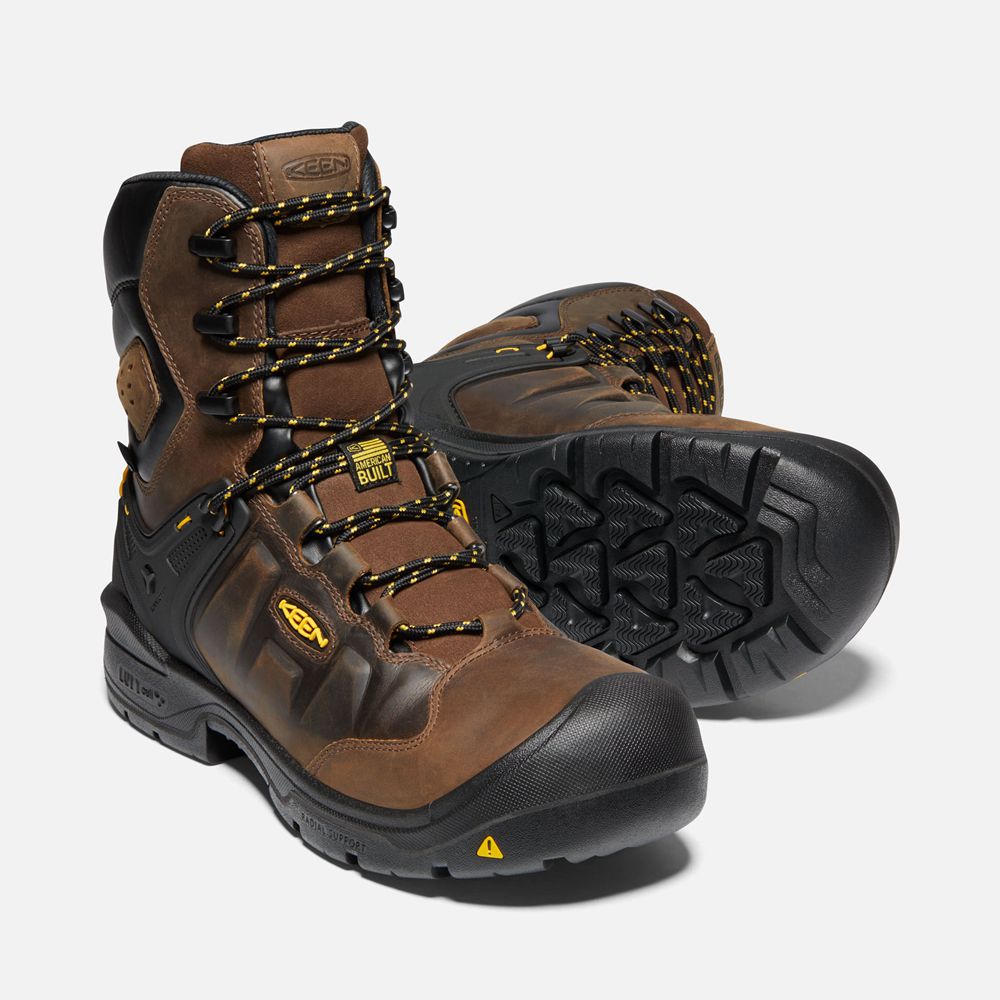 Cizme Keen Romania Barbati Maro Dover 8\" Insulated Waterproof (Carbon-Fiber Toe) 7524-IVMQK